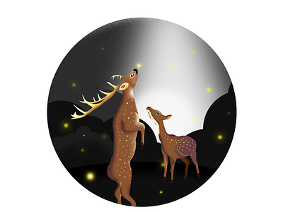 Deer Dream animation app art deer deer illustration design illustration ui ux