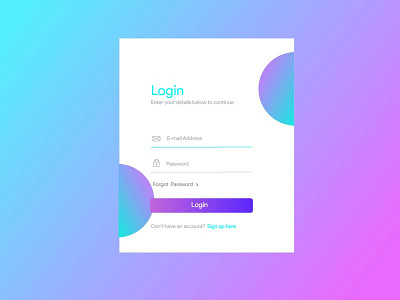 Login Page Ui