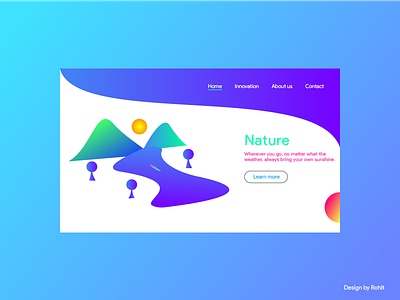 Nature Landing page UI Design