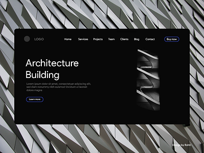 Architecture building landing page