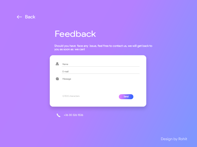 feedback page design