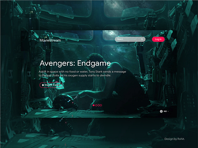 MoviStream website UI avengersendgame behance design designer icon inspiration landing page shot1 strategy streaming streaming website trend2019 ui user experience ux video website webdesign webdesigner webdevelopment webui