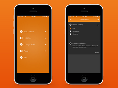 Working in progress app flat interface ios 7 iphone minimalist ui ux