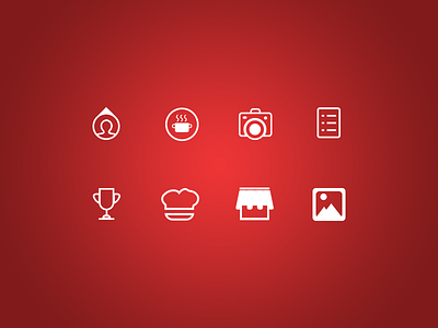 Icons for social network app