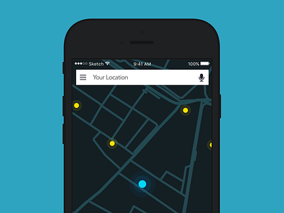 Dark Map app dark gps ios map minimal minimalist ui ux