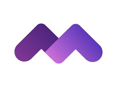 M arrow brand icon logo