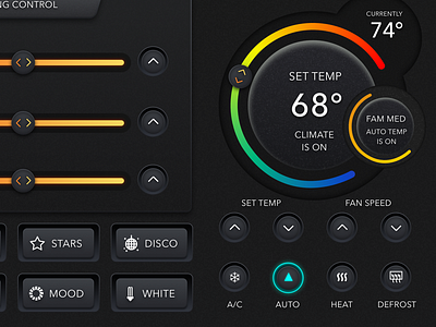 Car Dashboard Teaser #2 car config dashboard icon light panel setup ui ux