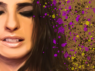 Michele's face digital painting face illustration woman