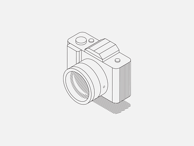 Camera Illustration camera illustraion isometric lens lineart photos vector