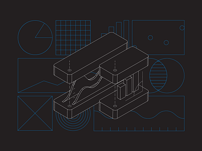 Piagonal Cross-Section cross section data diagram illustration infographic logo piagonal