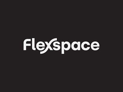 Flexspace Wordmark adaptive bend flex flexibility flexspace fluid logo wave wordmark x