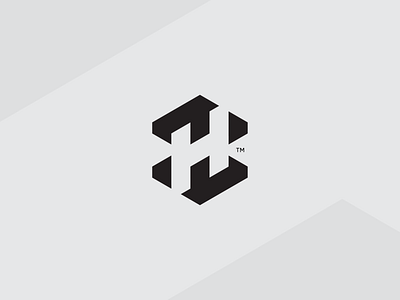 Letter H block h letter h logo modular monogram octagon