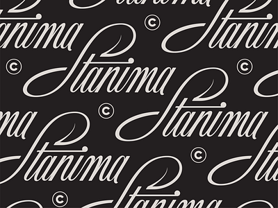 Stanima Hand Lettering V1 cursive hand lettering logo script wordmark