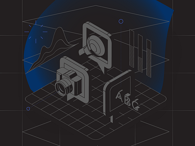 Products Preview art content grid illustration isometric