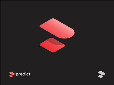 Predict Logo ecommerce hover layer letter p logo predict software