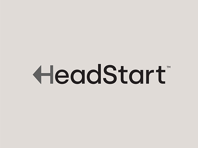 HeadStart Arrow Wordmark arrow elevate forward help logo motion pr public relations silka startup wordmark