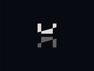 HeadStart H branding exposed h identity letter h logo monogram motion transparency upward