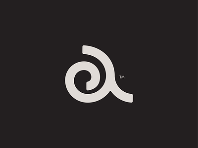 Spiral A a fibonacci health letter a logo lowercase a monogram nature organic spiral wellness