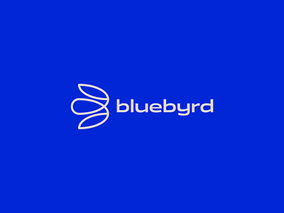 Bluebyrd Logo Option b bird blue bluebird bluebyrd branding byrd flying flying b letter b logo monogram symbol wings