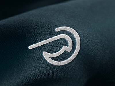 Bluebird Logo Option Mockup bird circle cloth embroider fabric identity logo mockup perched sitting