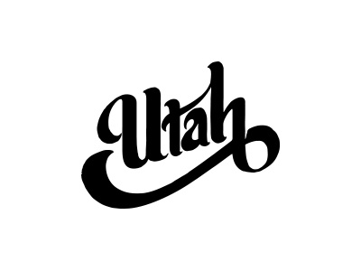 Utah Script forfun letter connect ligature ogden ogden utah swoosh utah