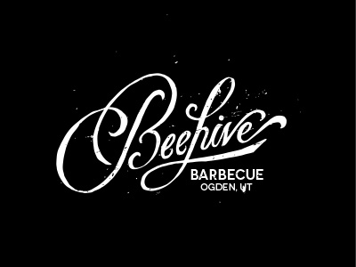 Beehive Barbecue Script barbecue beehive script bw script cursive ogden restaurant script