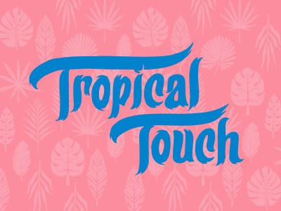 Tropical Touch detailing font hand drawn tropical tropical touch wobbly