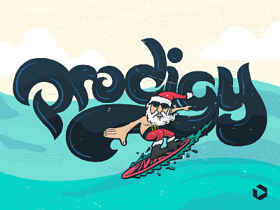 Christmas In July christmas gnarly july radical santa surfing wave