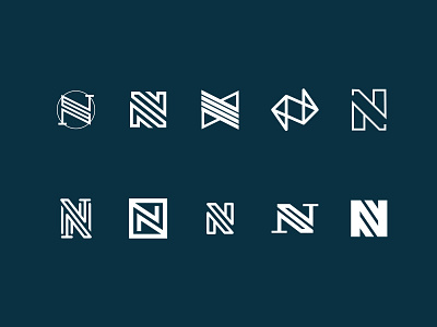 Variations On the Letter N letter logo monogram n single letter the letter n variations