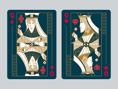 Playing Cards - Queens back cards gambling games of chance playing cards spade