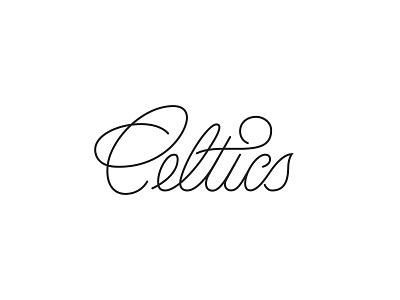 Celtics basketball boston celtics monoline script