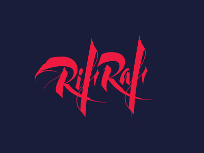 Rif Raf brush edge graffiti lettering logo mean type