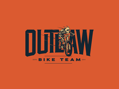 Outlaw Bike Team bike team downhill logo mountain bike radical skull vintage