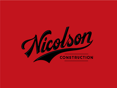 Nicolson Construction Tshirts 01 05 baseball construction hand drawn swoosh