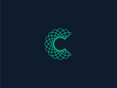 ClearHome - 1 atom c letter c logo monogram orbit spirograph