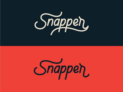 Snapper Alternate logo monoline script snapper turtle wordmark