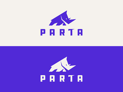 Parta Final animal app logo parta rental rhino symbol