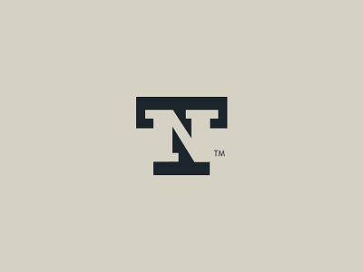 Non-Typical Excavation logo monogram n logo negative space nt nt logo