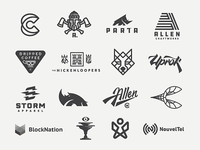 2018 In Review branding design icons logos mongram symbol