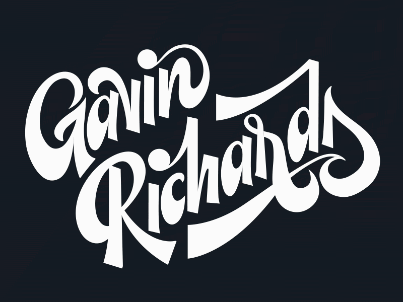 Gavin Richards animated brush custom type gavin richards gif letters type vintage