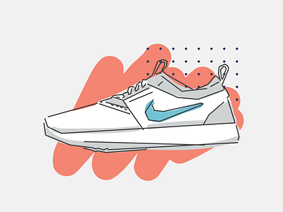 Pinkston Blog blog post drawing illustration line drawing nike shoe sports