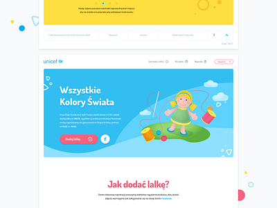 UNICEF Contest App - Landing Page app colorful illustration kids landing page ui ux webdesign