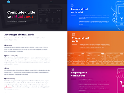 Virtual Card page design illustration landing page landing page design ui ui ux ui design ux ui ux ui design webdesign
