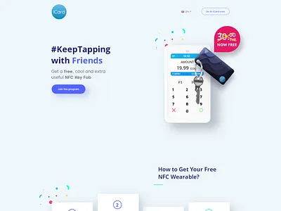 NFC Campaign Landing Page design icard illustration key nfc tap to pay ui ui design ux ux ui ux ui design