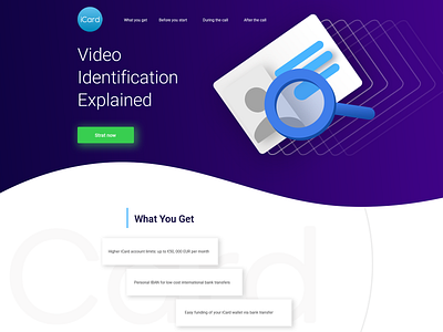 Video Identification Explained Page design design card illustration logo mock up typography ui ux ux ui ux ui design