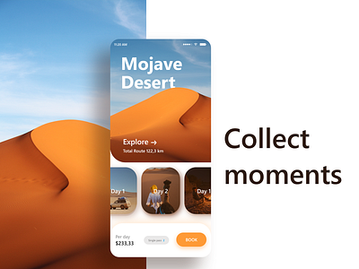 Mojave Desert app app design desert design graphic inspiration mobile mock up ui ux ux ui ux ui design