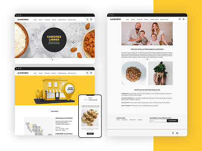Alemendro Website almondflour design ecommerce entrepreneur healthy homemade products recipes ui ux website