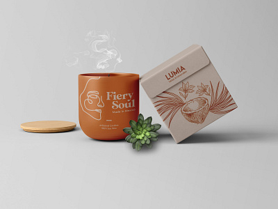Lumia Candles artisanal branding candles female business graphic design handmade illustration packaging vector women