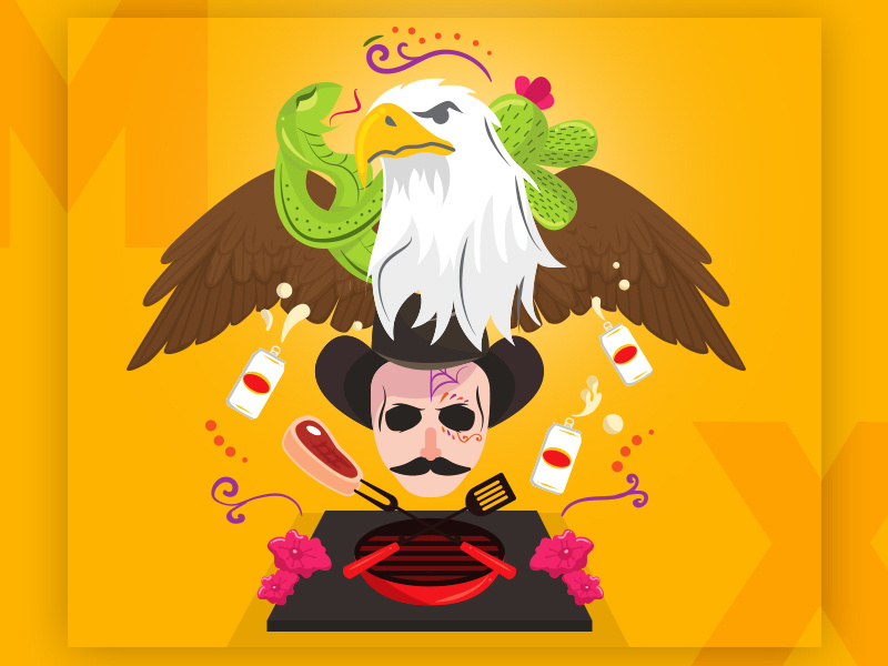 México ♥ totem culture traditions mexican dia de muertos catrina mexican beer carta blanca carne asada nopal bandera de mexico mexican flag serpiente serpent aguila eagle norteño north mexico