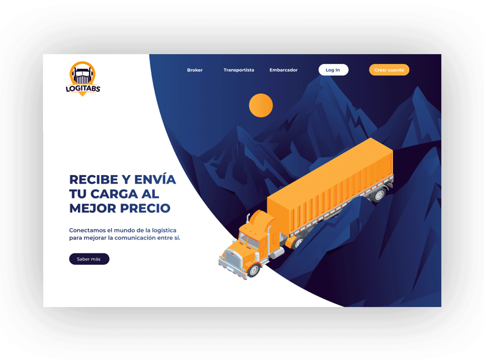 Logitabs Website illustrations landing logistics website website concept website design